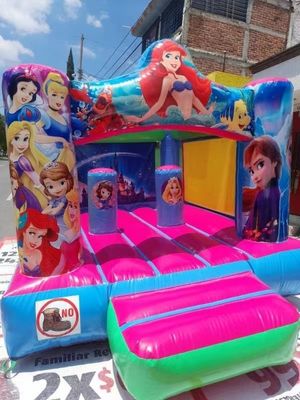 Party Rental Essential PVC Inflatable Bounce House with Mermaid Theme and Blower