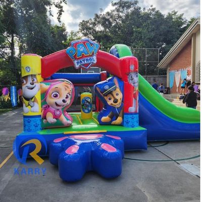 Inflatable Bounce House with Slide Cartoon Paw Dog Patrol Theme Age Range 14 Years up