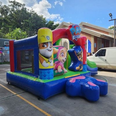 Inflatable Bounce House with Slide Cartoon Paw Dog Patrol Theme Age Range 14 Years up