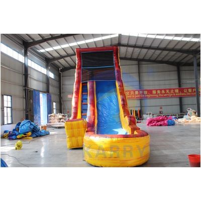 Commercial Grade Fancy Inflatable Water Slide with Digital Printing 18ft Square Size