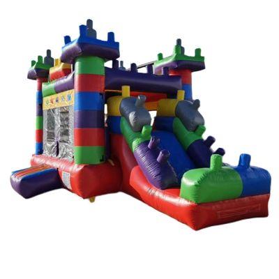 Outdoor Park Unisex Commercial Colorful Tetris Jumping Inflatable Bounce House for Kids
