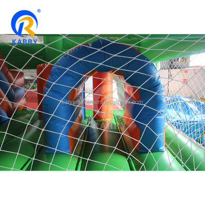 Jump Slide and Score PVC Inflatable Bouncer House Combo for Unisex Soccer Enthusiasts