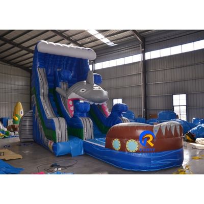 Max Capacity 100-500kg Hot Inflatable Dry Slide for Kids and Adults Big Shark Design