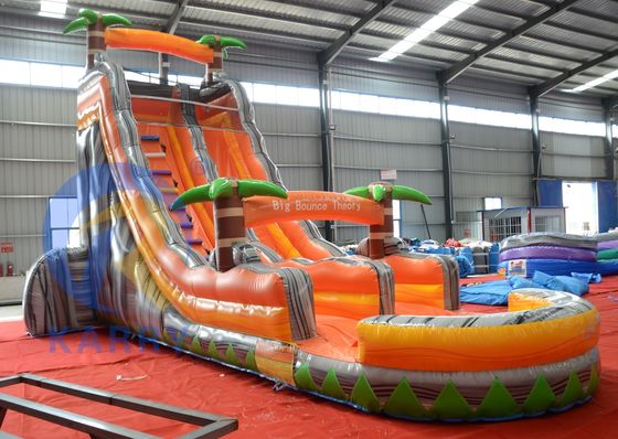 Custom Logo Printed Inflatable Water Slide and Blower with Pool in 2024