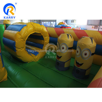 Repair Kits Included Large Inflatable Castle with Inflatable Slide and Obstacle Course