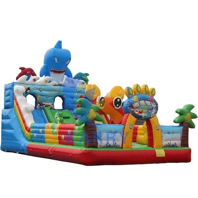 Customized Logo Acceptable Shark Inflatable Slides at Children Amusement Park Equipment