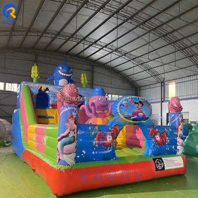 Customized Logo Acceptable Shark Inflatable Slides at Children Amusement Park Equipment