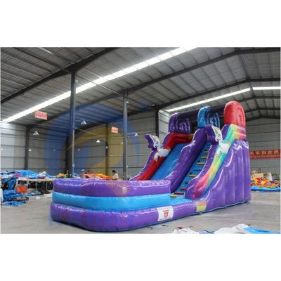 OEM Accepted Mini Unicorn PVC Inflatable Water Slide with Pool and Rocking Climbing