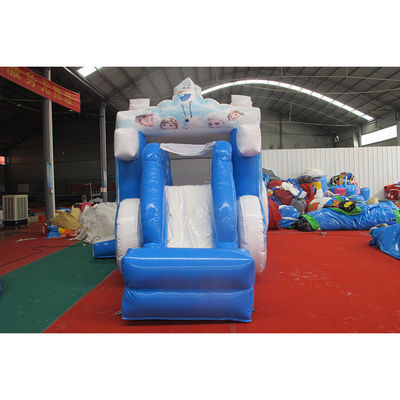 Frozen Inflatable Wagon with Slide Ice and Snow Princess Castle Outdoor Inflatable Toy