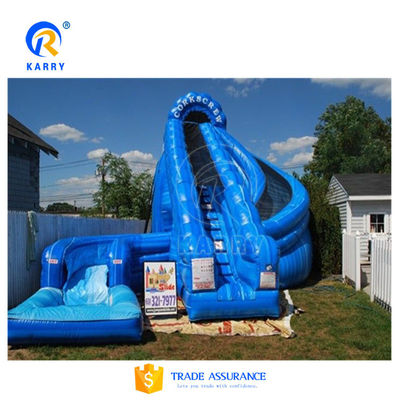 18ft PVC Blue Inflatable Water Slide with Pool Karry Tropical Jumping Bouncy Castle