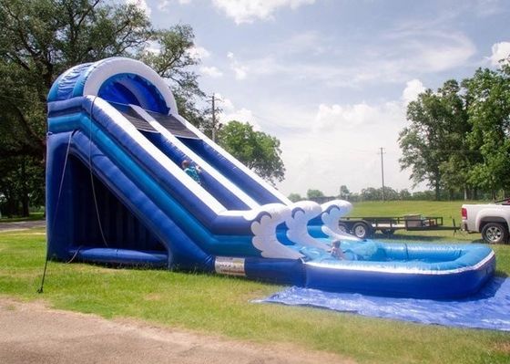 18ft PVC Blue Inflatable Water Slide with Pool Karry Tropical Jumping Bouncy Castle