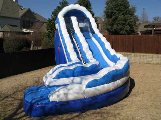 18ft PVC Blue Inflatable Water Slide with Pool Karry Tropical Jumping Bouncy Castle