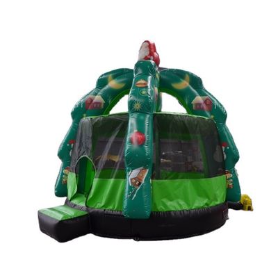 Unisex Customized Green Christmas Tree Inflatable Castle Trampoline with Payment Terms T/T