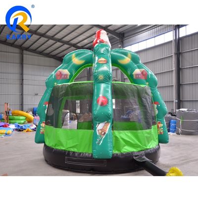 Unisex Customized Green Christmas Tree Inflatable Castle Trampoline with Payment Terms T/T