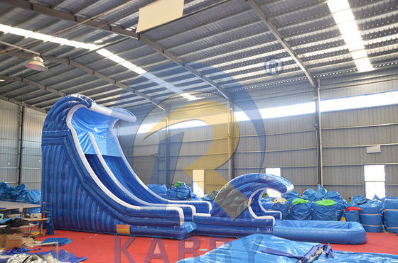 Shopping Mall Occasion Large Inflatable Water Slide with Pool and Long Slide Path