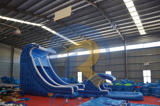 Shopping Mall Occasion Large Inflatable Water Slide with Pool and Long Slide Path