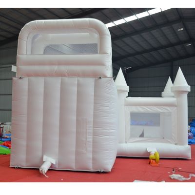 Transform Your Backyard into a Fun Zone with Our White Inflatable Bounce House and Slide