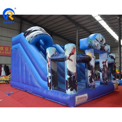 Outdoor Playground Commercial Grade PVC How to Train Your Dragon Inflatable Bouncer with 2 Slide Games