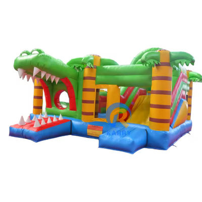 Pretty Good Jungle Crocodile Castle Slide Inflatable for Commercial Rental Business