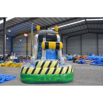 CE Standard Accessories Square Inflatable Toxic Slide with Pool and Jungle Animal Slide
