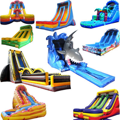 CE Standard Accessories Square Inflatable Toxic Slide with Pool and Jungle Animal Slide