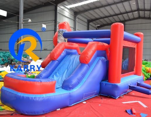 Blower Included Cartoon Character Inflatable Trampoline Slide for Amusement Parks