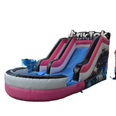 Max Capacity 100-500kg Commercial Event Promotion Inflatable Water Slide with Pool