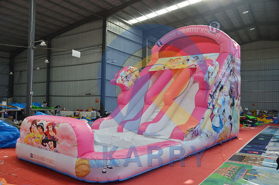 Playcenter Summer Water Park Pink Princess Inflatable Water Slide with Pool