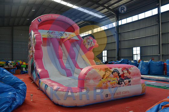 Playcenter Summer Water Park Pink Princess Inflatable Water Slide with Pool