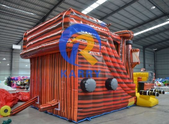 Easy Set Up Pirate Ship Inflatable Bounce House for Kids' Outdoor Play