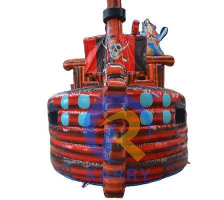 Easy Set Up Pirate Ship Inflatable Bounce House for Kids' Outdoor Play
