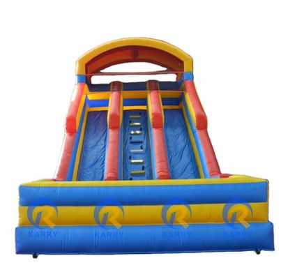 2023 Hot Outdoor Water Slide Combo Pool with Double Lane Rotary Design and PVC Material