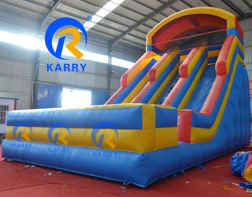 2023 Hot Outdoor Water Slide Combo Pool with Double Lane Rotary Design and PVC Material