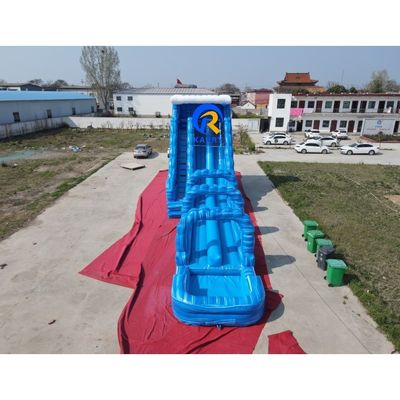 18x4.5x7m Outdoor Double Slide Inflatable Water Slide Pool Combo Large Extended Slide