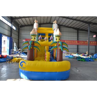 Commercial Inflatable Water Slide Large Size 5-10 Passengers Palm Tree Slide with Pool