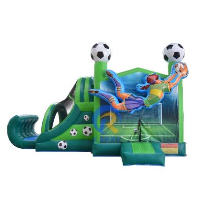 Home/Business PVC Elastic Football Player Castle Bounce House Inflatable Roll-up Slide