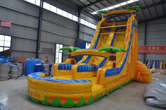 CE Standard Air Blower Commercial Inflatable Shark Water Slide Pool Combo Rental