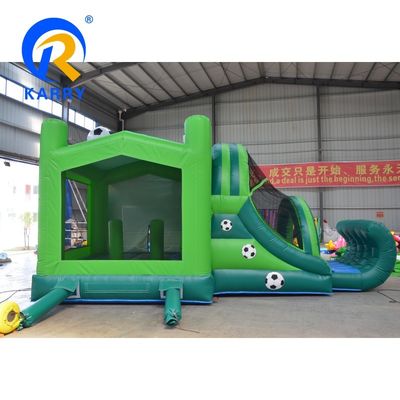 Home/Business PVC Elastic Football Player Castle Bounce House Inflatable Roll-up Slide