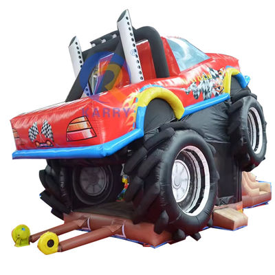 OEM Acceptable PVC Off-road Car Race Car Trampoline Slide Combination Elastic Castle