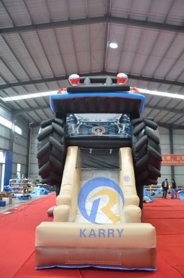 OEM Acceptable PVC Off-road Car Race Car Trampoline Slide Combination Elastic Castle