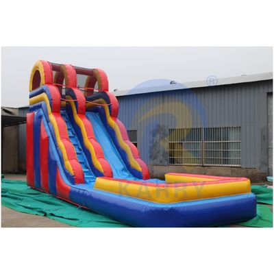 Leopard Print Arch Water Slide Inflatable with Wet Dry Design and Swimming Excitement