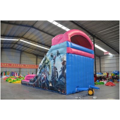 Digital Printing Commercial Adult Size Inflatable Slide Water Combo with Fire Nice Pattern