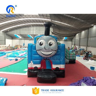Features PORTABLE Inflatable Slide Inside the Mall 2024 Cartoon Train Slide Trampoline