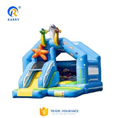 Portable Backyard Inflatable Bounce House with Small Slide Commercial Event Promotion
