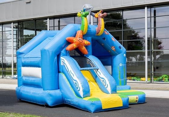 Portable Backyard Inflatable Bounce House with Small Slide Commercial Event Promotion