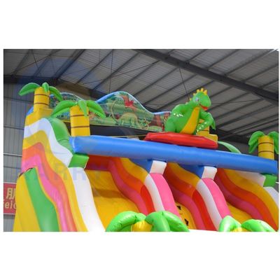 Outdoor Public Playground Inflatable Jumping Bouncy Castle with Extra Wide Slide Lane