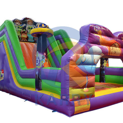 PVC Commercial Wet Dry Space Travel Slide Inflatable Bouncy House for Kids and Adults