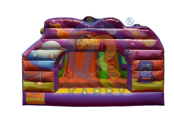 PVC Commercial Wet Dry Space Travel Slide Inflatable Bouncy House for Kids and Adults