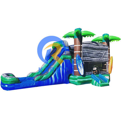 Unisex Dual Lane Water Slide and Jumping Castle Commercial Inflatable Bounce House