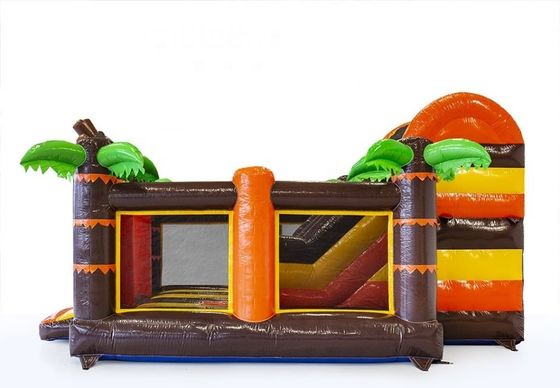 Inflatable Pirate Ship Theme Bouncy Castle with Slide and Customized Logo Acceptable